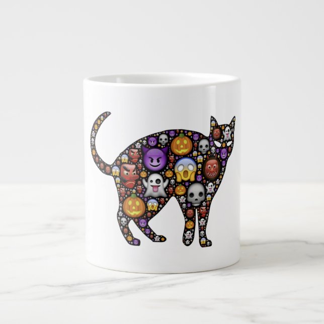 HALLOWEEN CAT LARGE COFFEE MUG (Front)