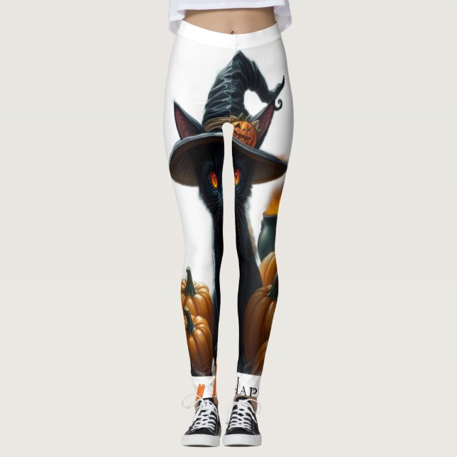 Halloween Cat  Leggings (Front)