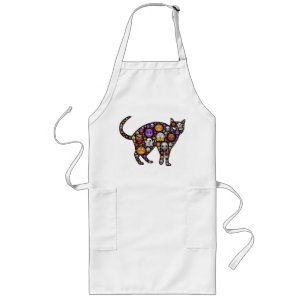 HALLOWEEN CAT LONG APRON