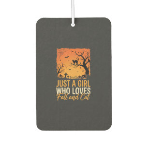 Halloween Cat Lover Fall Sunset Graphic Car Air Freshener