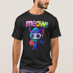 Halloween Cat Meow and Halloween Candy Basket T-Shirt