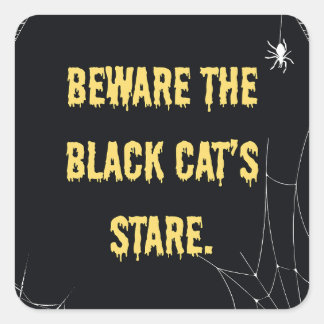 Halloween Cat Modern Square Sticker