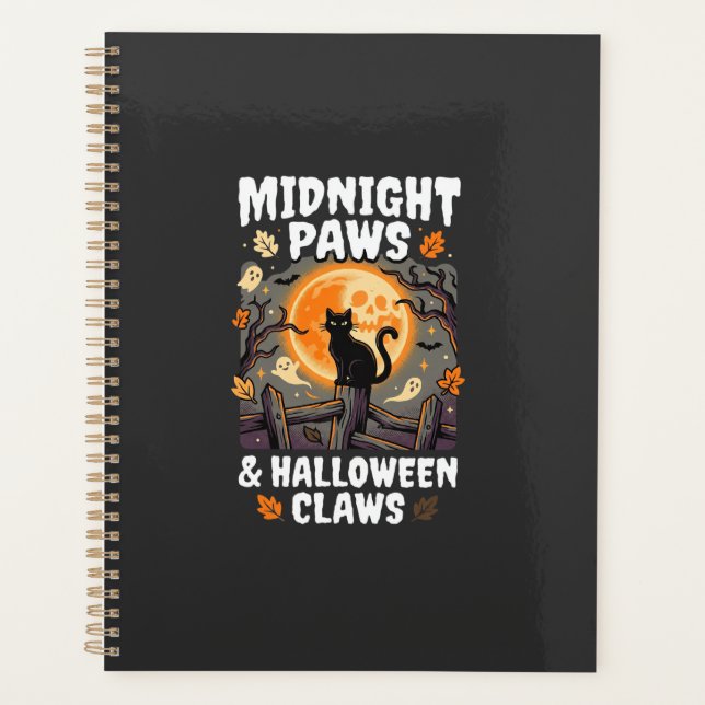 Halloween Cat Moon Mischief Planner (Front)