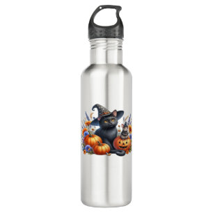Halloween Cat Mouse Pumpkins T-Shirt Essential T-S 710 Ml Water Bottle