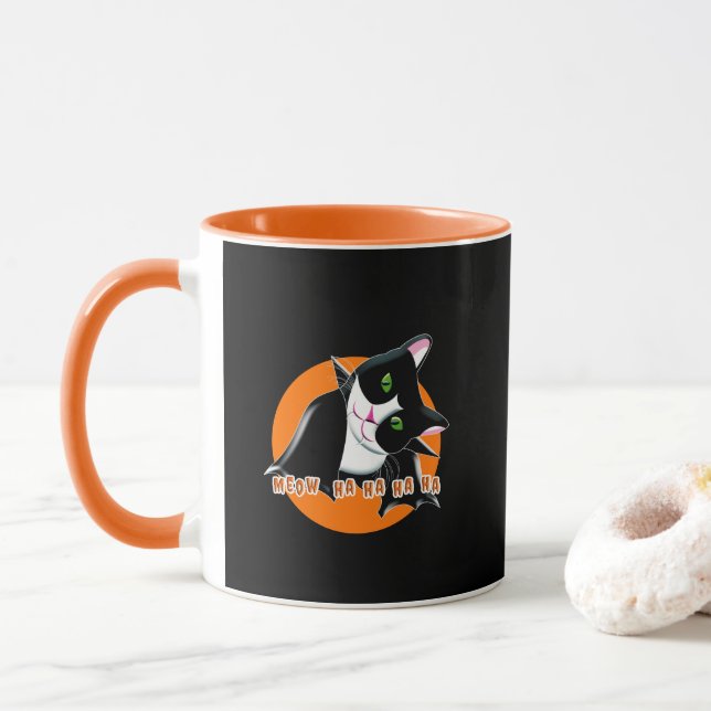 Halloween Cat Mug (With Donut)