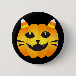 Halloween Cat-o'-Lantern 6 Cm Round Badge