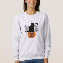 Halloween Cat on Jack'O'Lantern