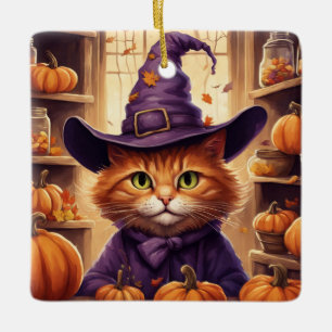 halloween cat ornament