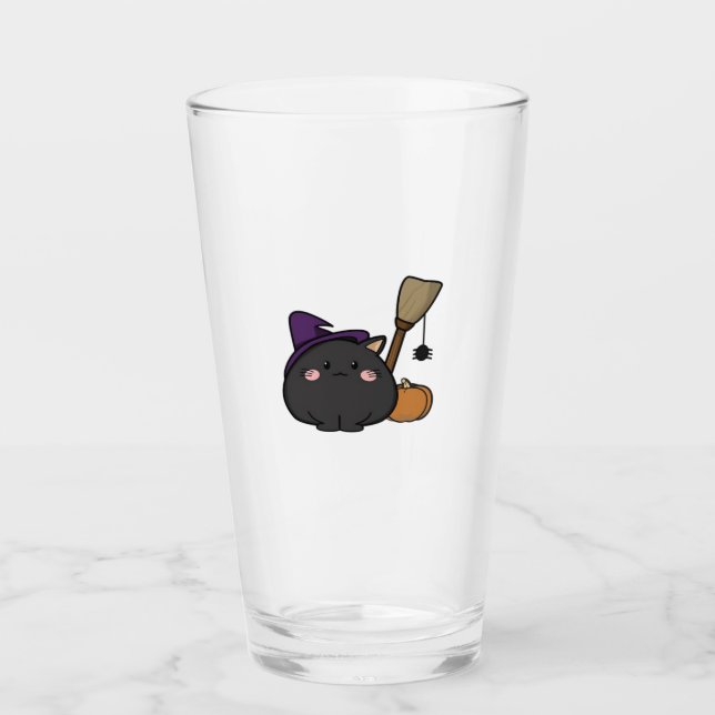 Halloween Cat Oversized T-Shirt Glass (Front)