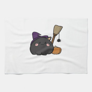 Halloween Cat Oversized T-Shirt Tea Towel