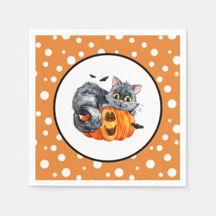 Halloween Cat Paper Napkins