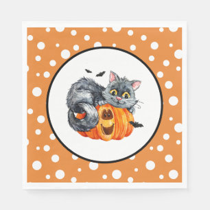 Halloween Cat Paper Napkins