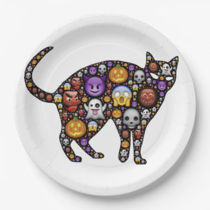 HALLOWEEN CAT PAPER PLATE