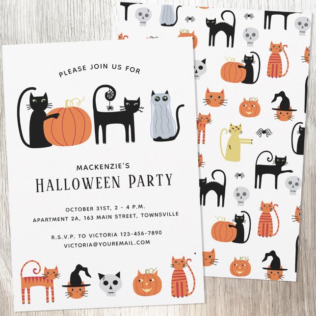 Halloween Cat Party Invitation (Creator Uploaded)