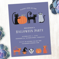Halloween Cat Party Invitation