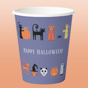 Halloween Cat Party Paper Cups
