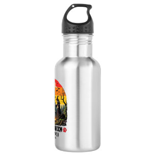 Halloween Cat Party Witch Cauldron Black Cats Haun 532 Ml Water Bottle