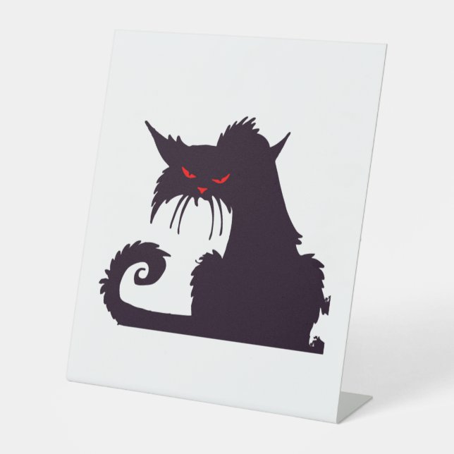 Halloween Cat                               Pedestal Sign (Front)
