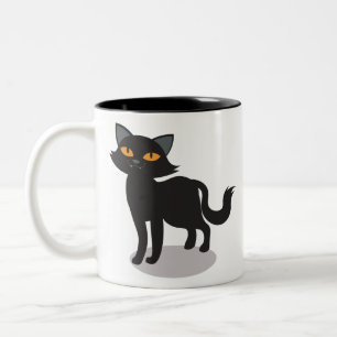 Halloween Cat Pet Black Cat Kitten Animal Feline Two-Tone Coffee Mug