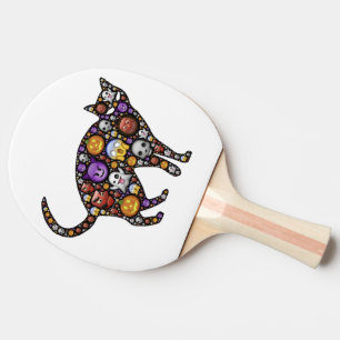 HALLOWEEN CAT PING PONG PADDLE