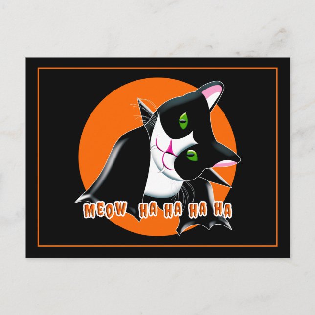Halloween Cat Postcard (Front)