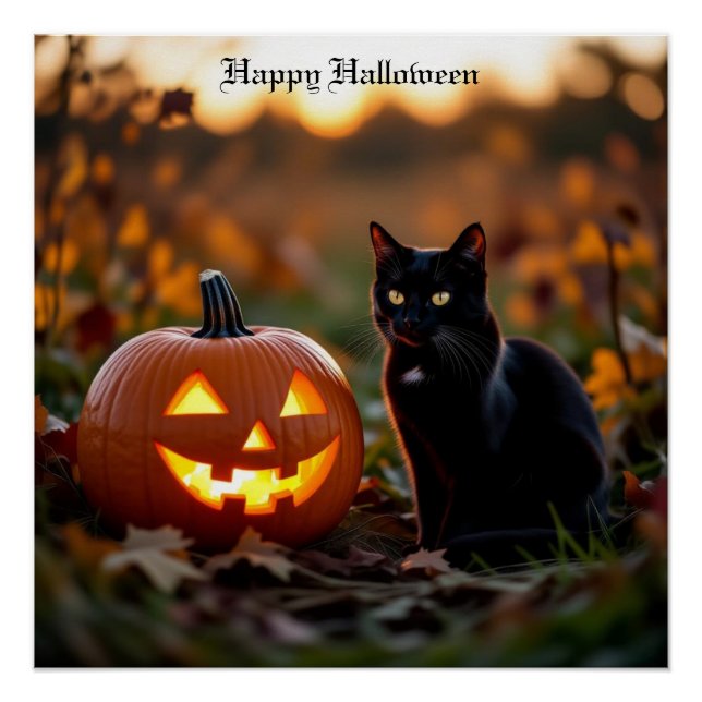 Halloween. Cat Poster (Front)