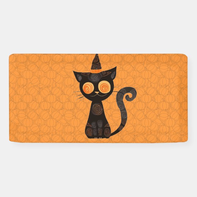 Halloween/cat/pumpkin/fall  banner (Horizontal)