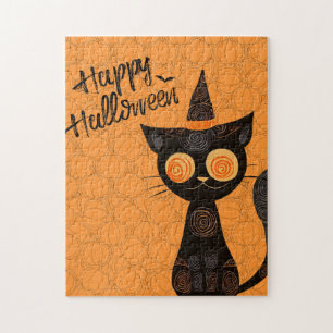 Halloween/cat/pumpkin/fall  jigsaw puzzle