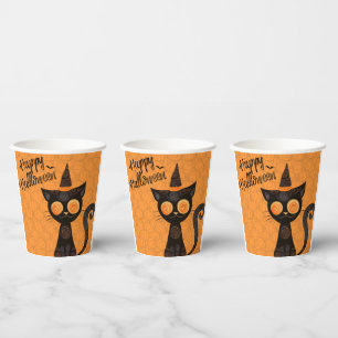 Halloween/cat/pumpkin/fall paper cups