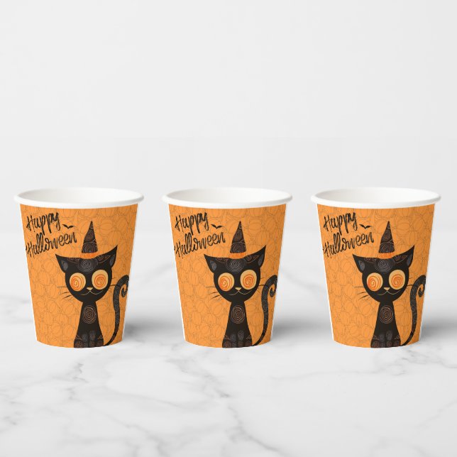 Halloween/cat/pumpkin/fall  paper cups (Multi)