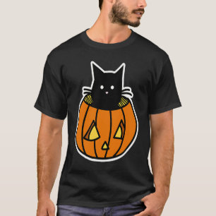 Halloween Cat Pumpkin Kitty Cute Scary Kitten T-Shirt