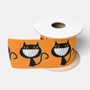 Halloween cat satin ribbon