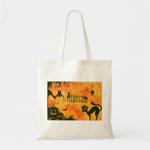 Halloween Cat Scary Surreal The Atmosphere Tote Bag
