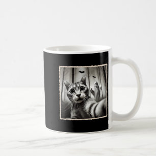 Halloween Cat Selfie With Ghost _ Funny Halloween Coffee Mug