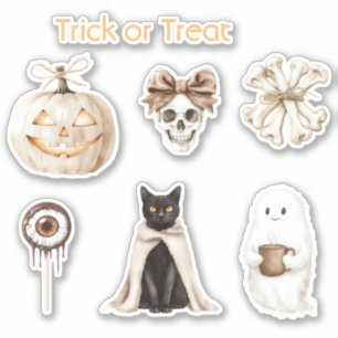 Halloween Cat Skull Eyeball Ghost Pumpkin
