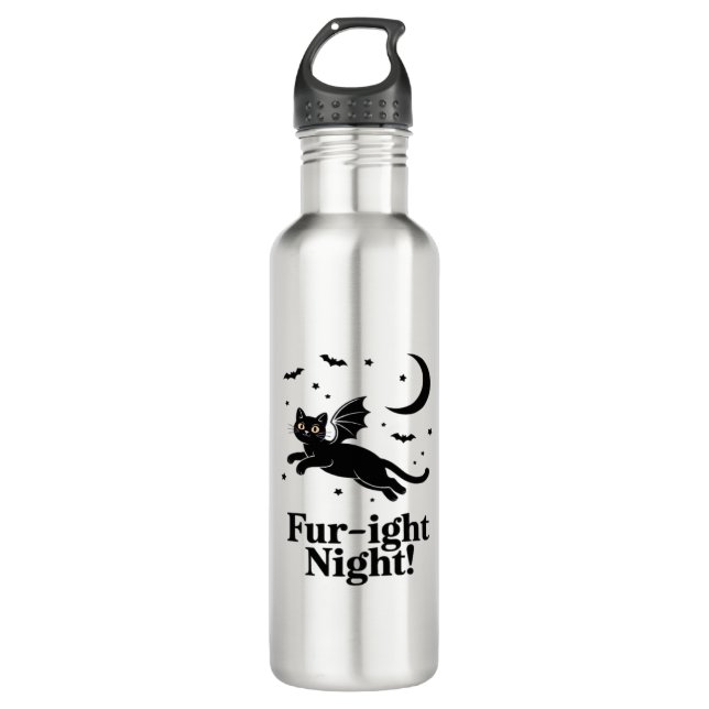 Halloween Cat  Spooky and Stylish Feline-Inspired  710 Ml Water Bottle (Front)