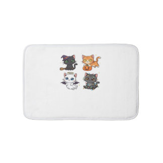Halloween Cat  Spooky and Stylish Feline-Inspired  Bath Mat