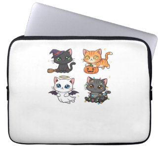 Halloween Cat  Spooky and Stylish Feline-Inspired  Laptop Sleeve