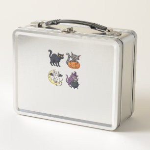 Halloween Cat  Spooky and Stylish Feline-Inspired  Metal Lunch Box