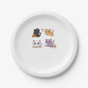 Halloween Cat  Spooky and Stylish Feline-Inspired  Paper Plate