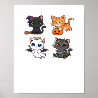 Halloween Cat  Spooky and Stylish Feline-Inspired  Poster