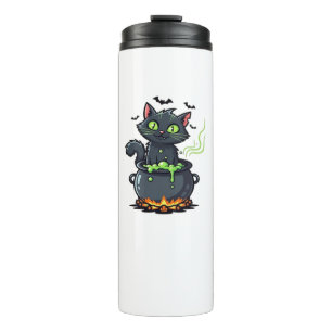 Halloween Cat Spooky and Stylish Feline-Inspired Thermal Tumbler
