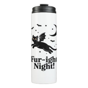Halloween Cat Spooky and Stylish Feline-Inspired Thermal Tumbler