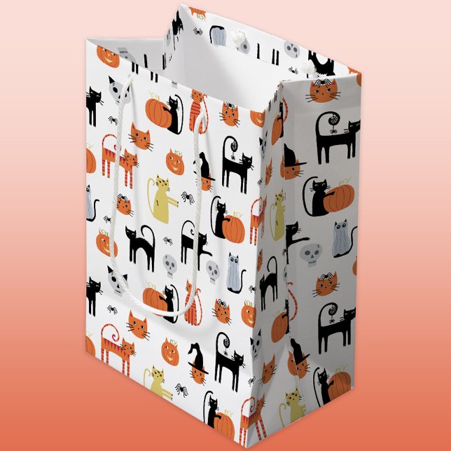 Halloween Cat Spooky Medium Gift Bag (Creator Uploaded)
