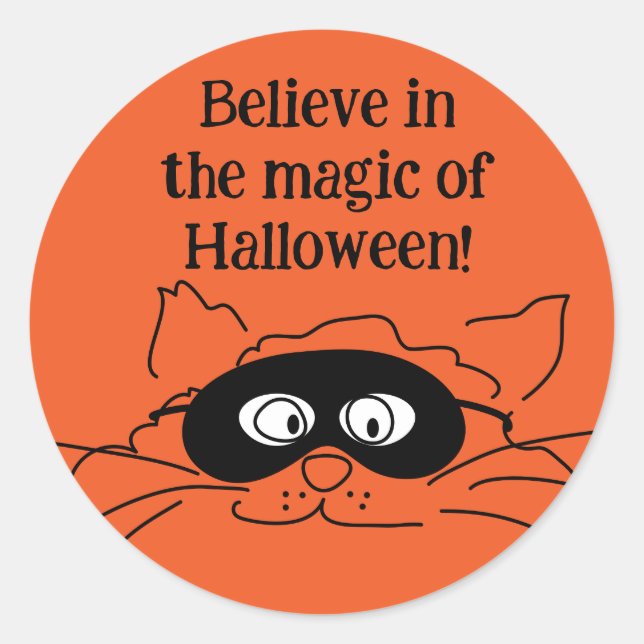 Halloween Cat Sticker  (Front)
