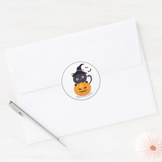 Halloween Cat Stickers (Envelope)
