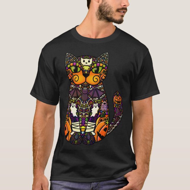 Halloween Cat T-Shirt (Front)