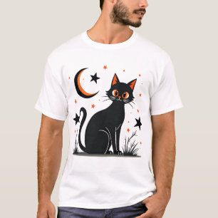 Halloween Cat T-Shirt   Cute & Spooky Black Cat te