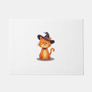 Halloween Cat T-Shirt Kitten Jack O Lantern Kitty Doormat