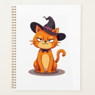 Halloween Cat T-Shirt Kitten Jack O Lantern Kitty Planner